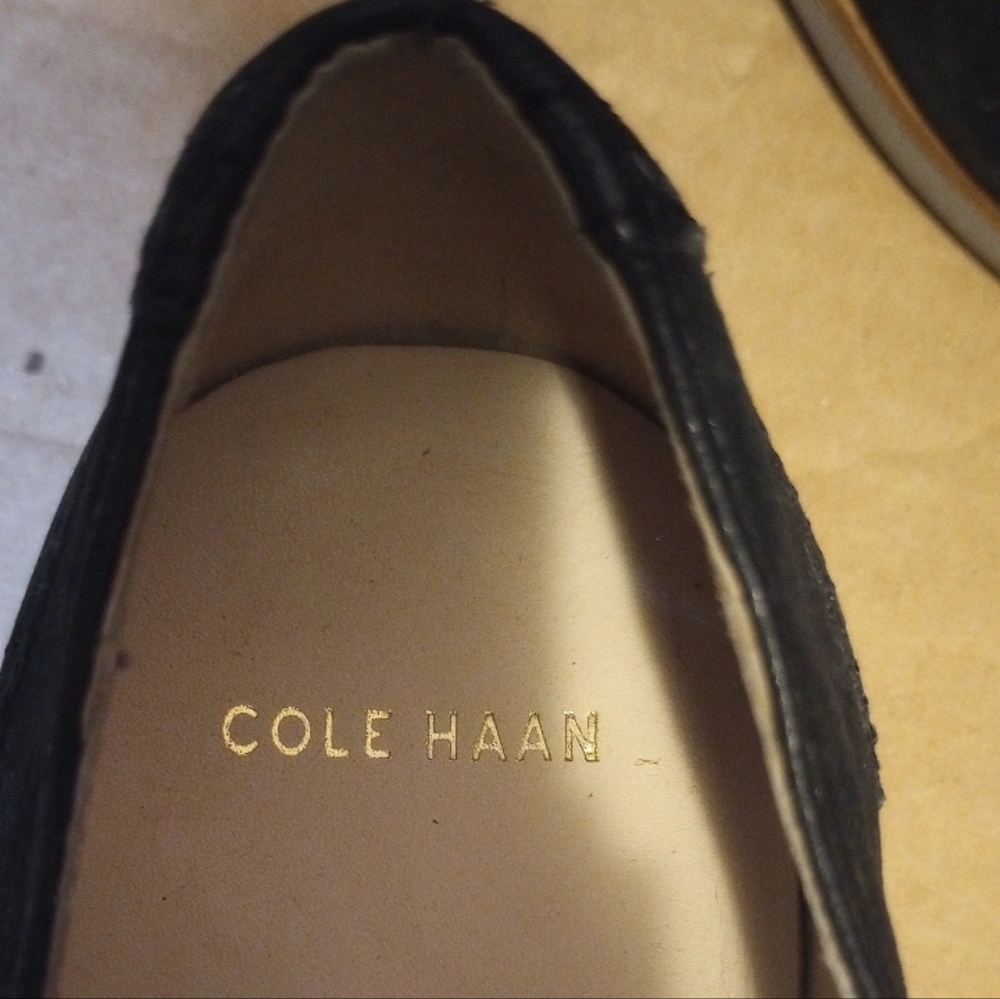Cole Haan Women's Black Suede Oxfords - Picture 4 of 4